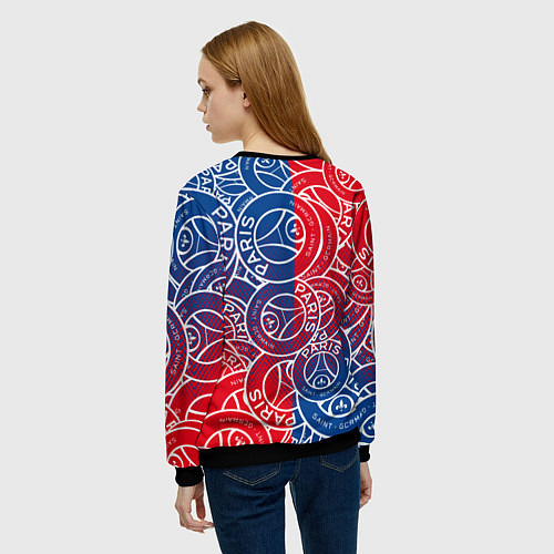 Женский свитшот ФК ПСЖ PARIS SAINT GERMAIN / 3D-Черный – фото 4