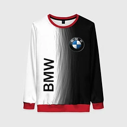 Свитшот женский Black and White BMW, цвет: 3D-красный
