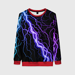 Женский свитшот НЕОНОВАЯ МОЛНИЯ ГРОЗА