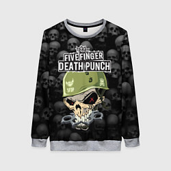 Свитшот женский Five Finger Death Punch 5FDP Z, цвет: 3D-меланж