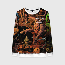 Свитшот женский Dungeons and Dragons Схватка, цвет: 3D-белый