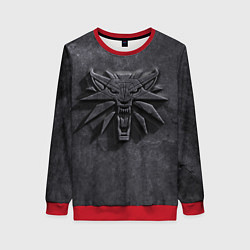 Свитшот женский THE WITCHER КАМЕНЬ ЛОГО, цвет: 3D-красный