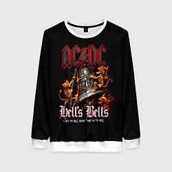 Свитшот женский ACDC Hells Bells, цвет: 3D-белый