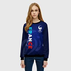 Свитшот женский Сборная Франции, цвет: 3D-черный — фото 2