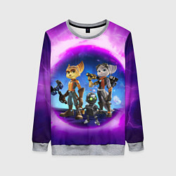 Свитшот женский Ratchet & Clank 2 Rift Apart, цвет: 3D-меланж