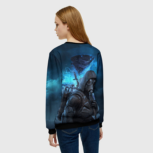 Женский свитшот Сталкер 2 Сердце Чернобыля DE / 3D-Черный – фото 4