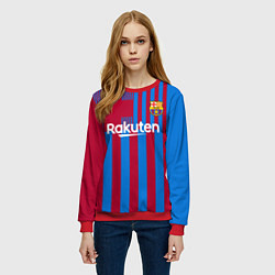 Свитшот женский Месси Барселона 20212022, цвет: 3D-красный — фото 2
