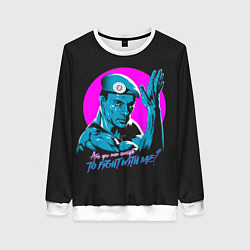 Свитшот женский Уличный Ван Дамм, цвет: 3D-белый