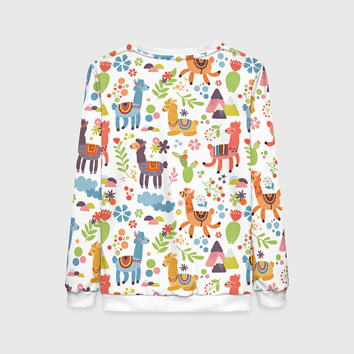 Женский свитшот Ламы / 3D-Белый – фото 2