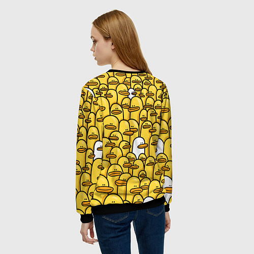Женский свитшот Утки / 3D-Черный – фото 4
