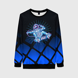 Женский свитшот Космонавт на скейтборде