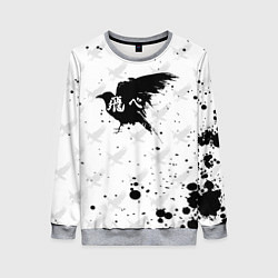 Женский свитшот Лозунг Карасуно ворон Haikyu!!