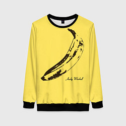 Свитшот женский Энди Уорхол - Банан, цвет: 3D-черный