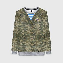 Женский свитшот Камуфляж ВДВ со значком
