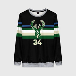 Женский свитшот Milwaukee Bucks форма Яннис Адетокумбо