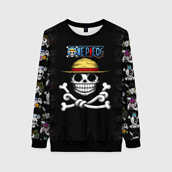 Свитшот женский Пираты Соломенной Шляпы One Piece, цвет: 3D-черный