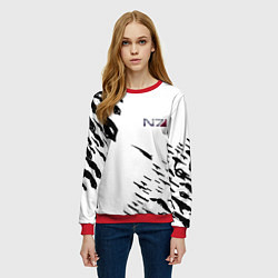 Свитшот женский MASS EFFECT ПОСЛЕДНИЙ БОЙ БЕЛ, цвет: 3D-красный — фото 2