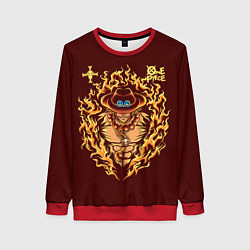 Женский свитшот One Piece Портгас Д Эйс в огне