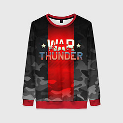 Свитшот женский WAR THUNDER ВАР ТАНДЕР, цвет: 3D-красный