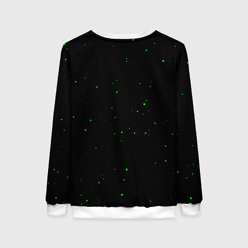 Женский свитшот Сектор Газа кислотно зеленый / 3D-Белый – фото 2