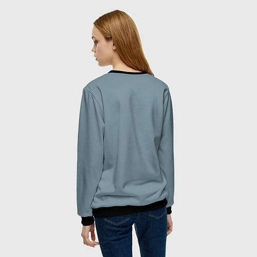 Женский свитшот Коровы вперед / 3D-Черный – фото 4