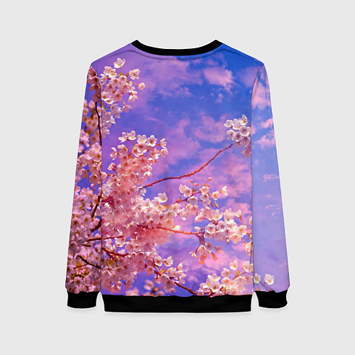 Женский свитшот Сакура / 3D-Черный – фото 2