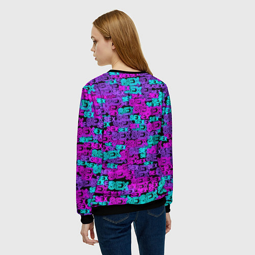 Женский свитшот Neon SEX / 3D-Черный – фото 4