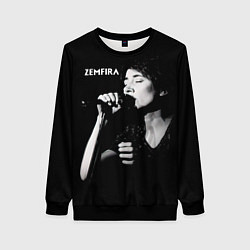 Свитшот женский Zемфира концерт, цвет: 3D-черный