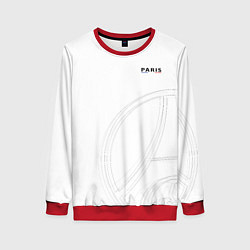 Свитшот женский PSG Core Big Logo White New 202223, цвет: 3D-красный