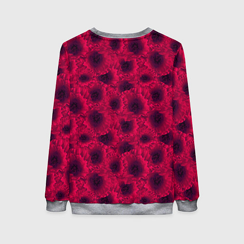 Женский свитшот Красные маки / 3D-Меланж – фото 2
