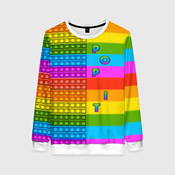 Женский свитшот POP it вертикальная надпись