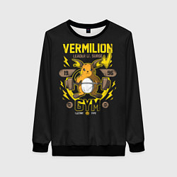 Свитшот женский Спортзал Вермилион, цвет: 3D-черный