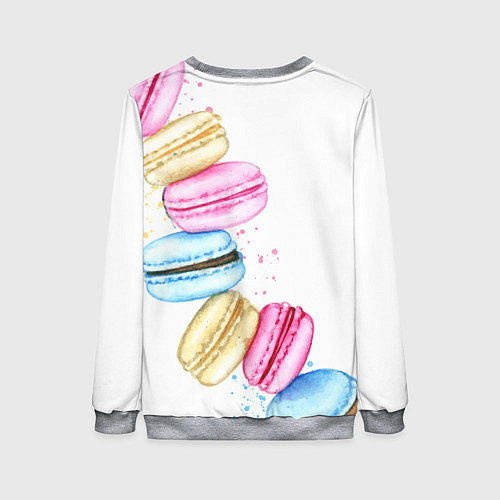 Женский свитшот Macarons Нежный десерт / 3D-Меланж – фото 2