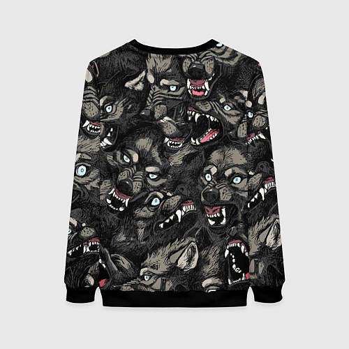 Женский свитшот Стая волков Wolves / 3D-Черный – фото 2