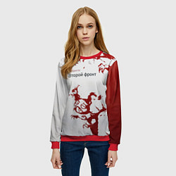 Свитшот женский Агата Кристи Второй фронт, цвет: 3D-красный — фото 2