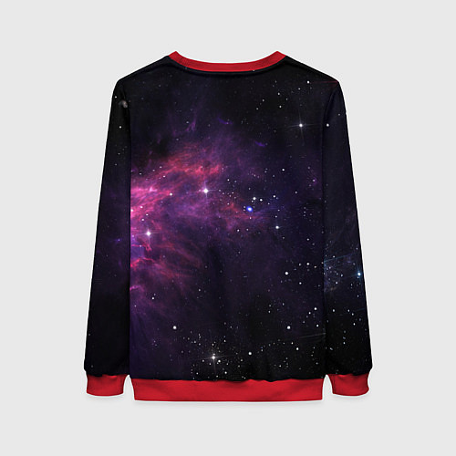 Женский свитшот Вселенная / 3D-Красный – фото 2