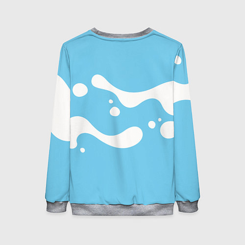 Женский свитшот Пачка молока на скейте / 3D-Меланж – фото 2