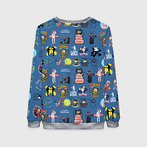 Женский свитшот Стикербомбинг new / 3D-Меланж – фото 2