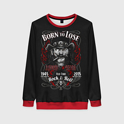 Свитшот женский Старичок Лемми, цвет: 3D-красный