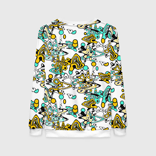 Женский свитшот Абстрактный современный узор в стиле граффити / 3D-Белый – фото 2