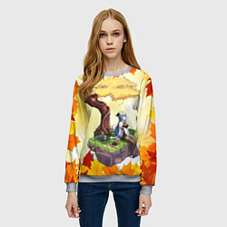 Свитшот женский Genshin Impact Геншин Импакт, цвет: 3D-меланж — фото 2
