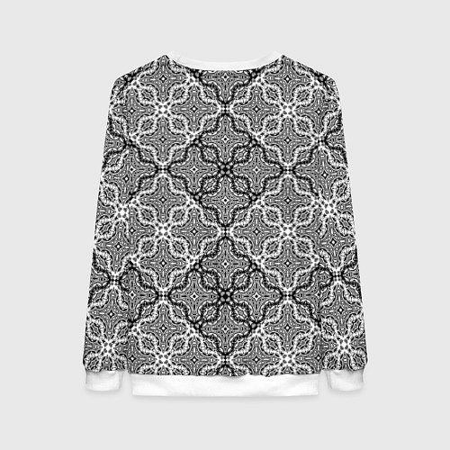 Женский свитшот Черно-белый орнамент / 3D-Белый – фото 2