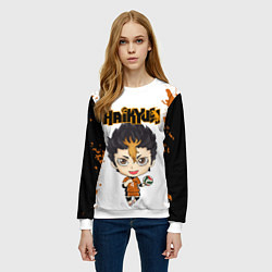 Свитшот женский Юу Нишиноя Nishinoya Yu Z, цвет: 3D-белый — фото 2