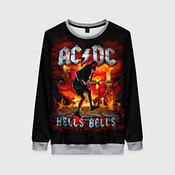 Свитшот женский ACDC HELLS BELLS, цвет: 3D-меланж