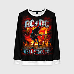 Свитшот женский ACDC HELLS BELLS, цвет: 3D-белый