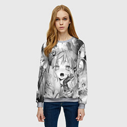 Свитшот женский Full Dive RPG Manga, цвет: 3D-меланж — фото 2