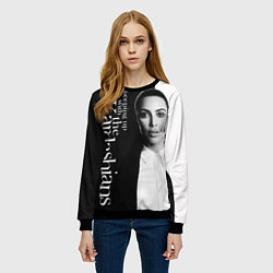 Свитшот женский Ким Кардашьян, цвет: 3D-черный — фото 2