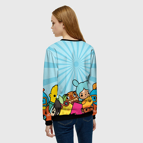 Женский свитшот Toca Life World / 3D-Черный – фото 4