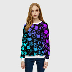 Свитшот женский 7 СМЕРТНЫХ ГРЕХОВ НЕОН ЭМБЛЕМЫ, цвет: 3D-белый — фото 2