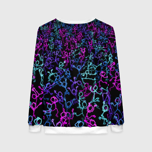 Женский свитшот Neon Rave Party / 3D-Белый – фото 2